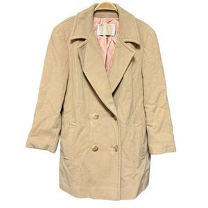 Pendleton Camel Tan Wool Double Pea Coat Women’s Sz 8